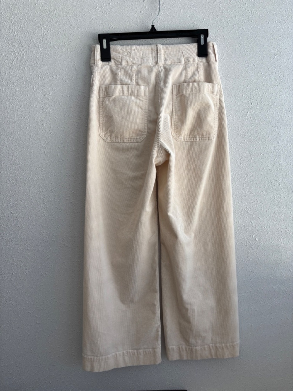 Maeve Anthropologie Colette Ivory Crop Pants Corduroy Wide Leg Trousers - Picture 5 of 5